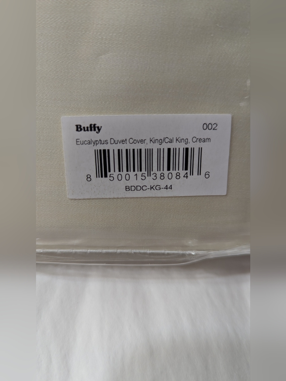 Buffy Eucalyptus Duvet Cover King/cal King Cream 105"L x 90"W NWT - Picture 2 of 5